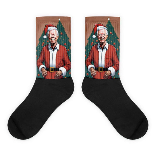 Jimmy Carter Santa Socks - One Small Step History