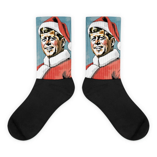 John F. Kennedy Santa Socks - One Small Step History