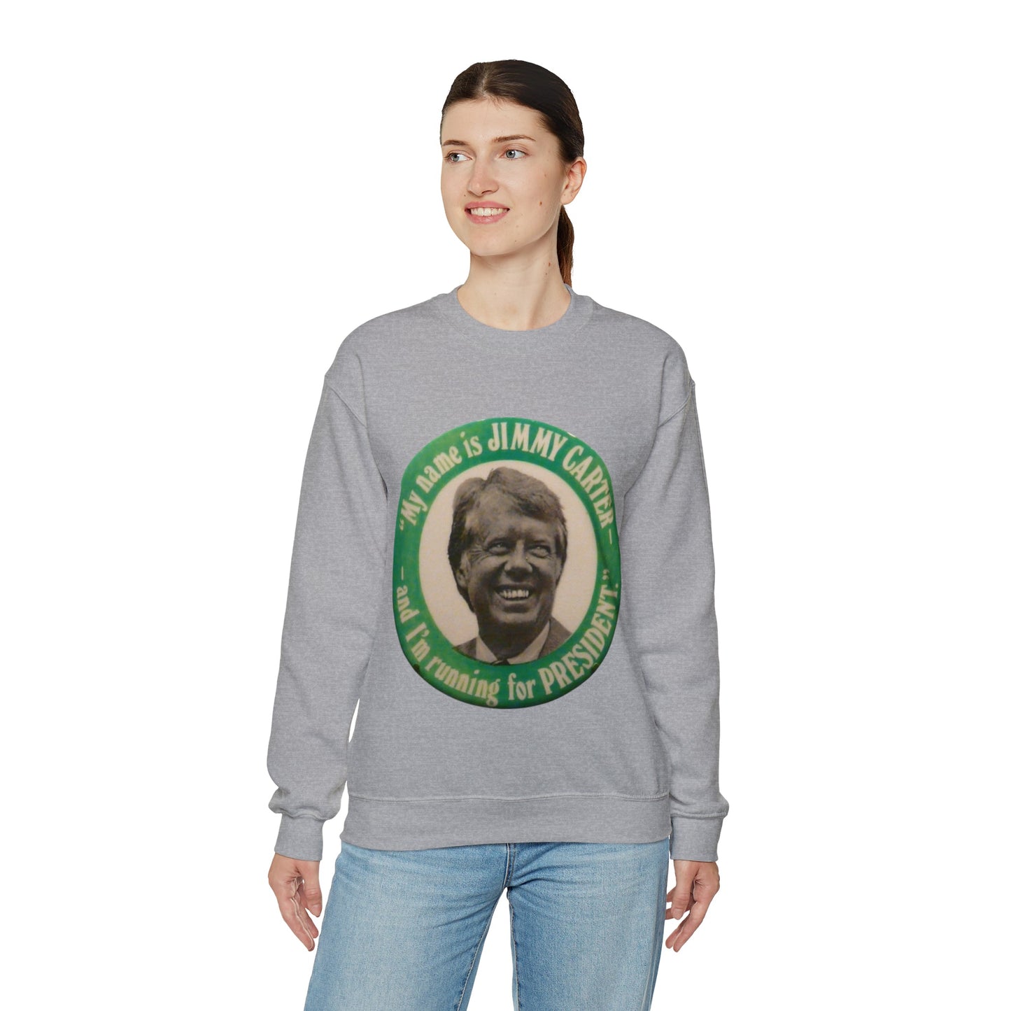 My Name is Jimmy Carter and I am Running for President Crewneck Sweatshirt - One Small Step History