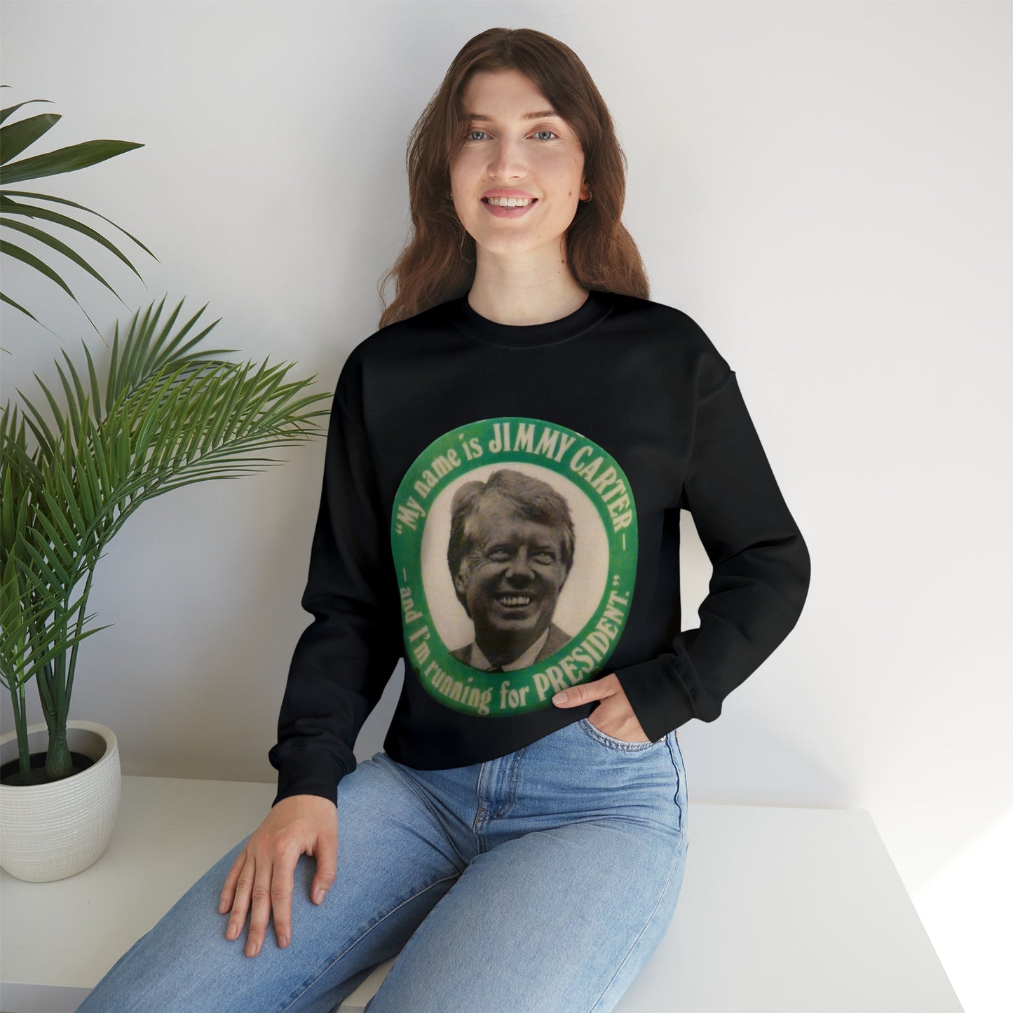 My Name is Jimmy Carter and I am Running for President Crewneck Sweatshirt - One Small Step History