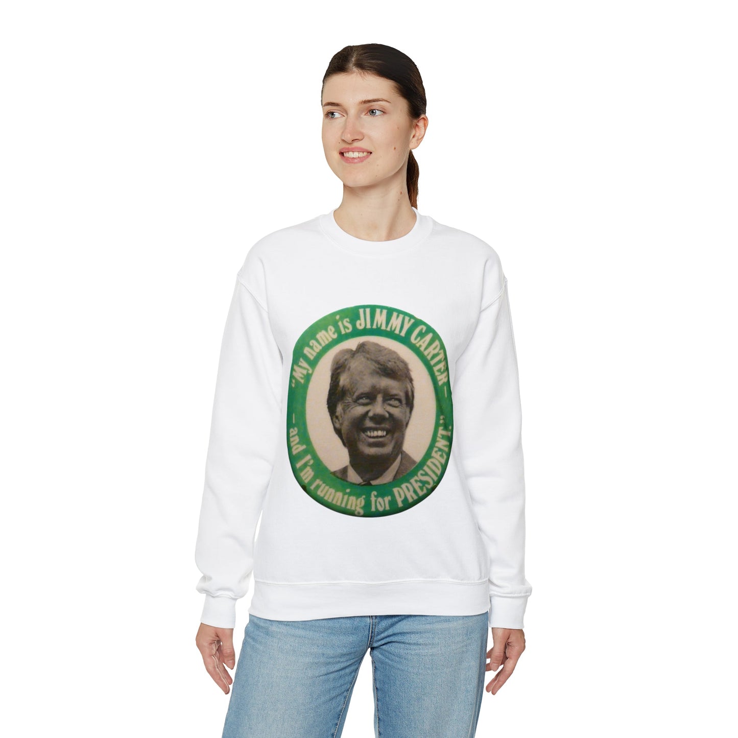 My Name is Jimmy Carter and I am Running for President Crewneck Sweatshirt - One Small Step History