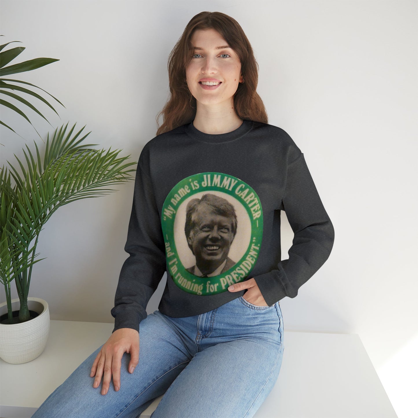 My Name is Jimmy Carter and I am Running for President Crewneck Sweatshirt - One Small Step History