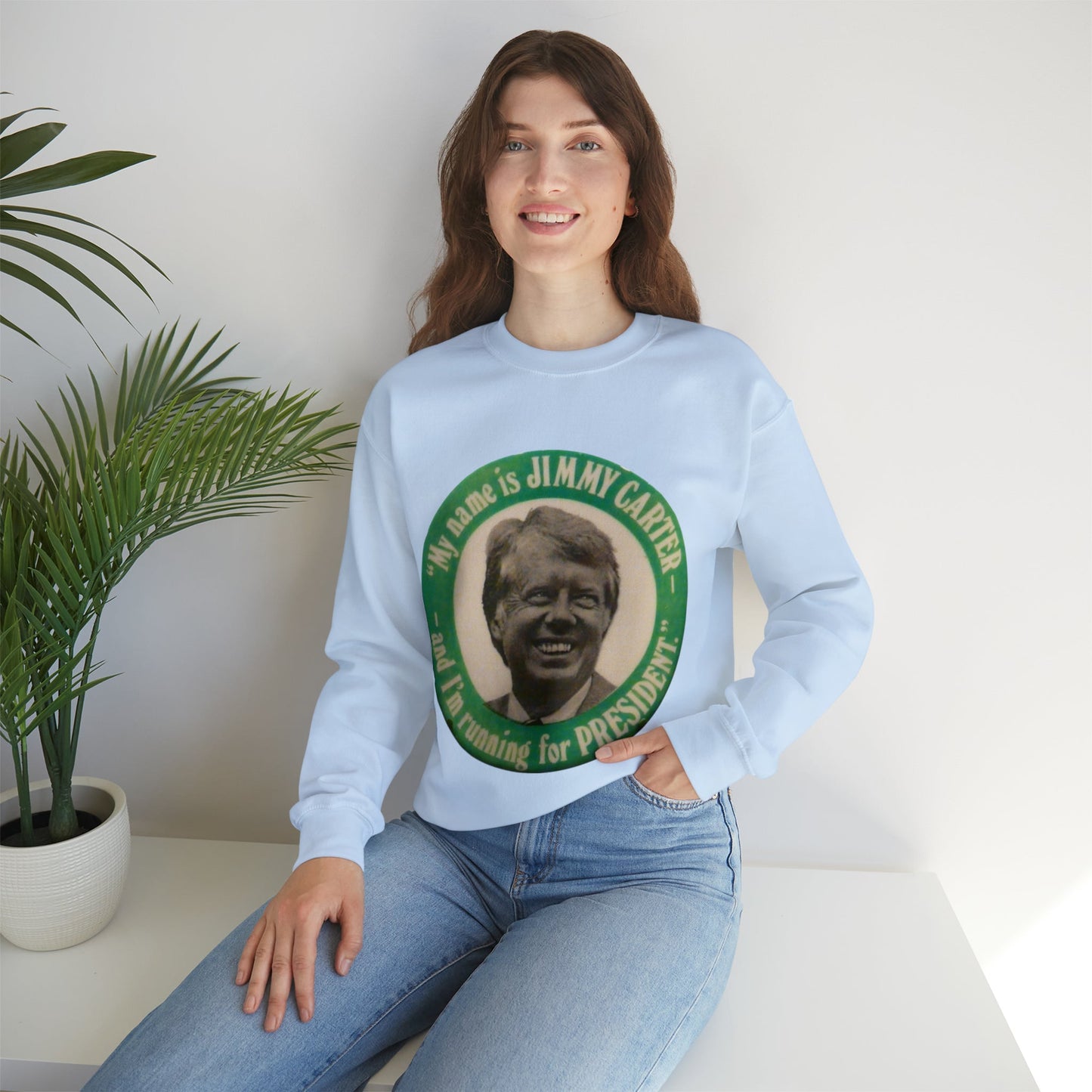 My Name is Jimmy Carter and I am Running for President Crewneck Sweatshirt - One Small Step History