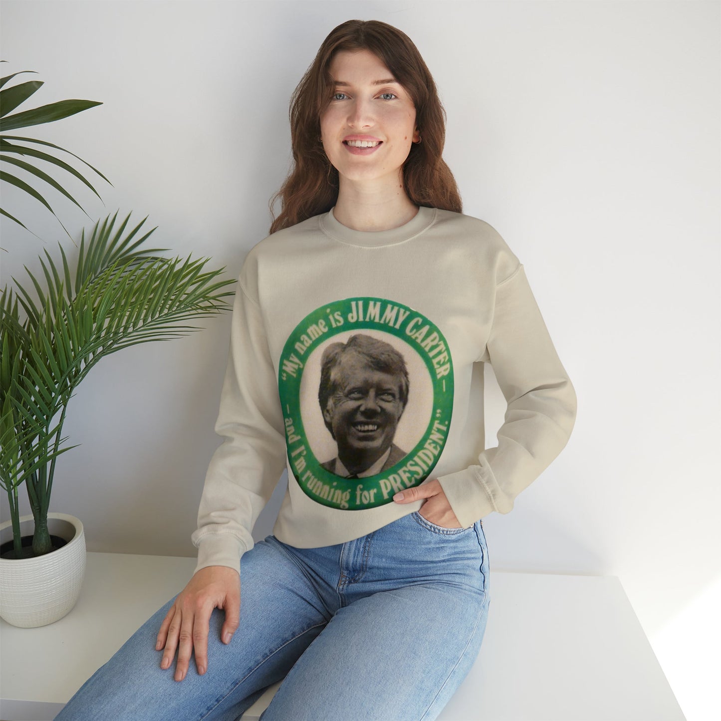 My Name is Jimmy Carter and I am Running for President Crewneck Sweatshirt - One Small Step History