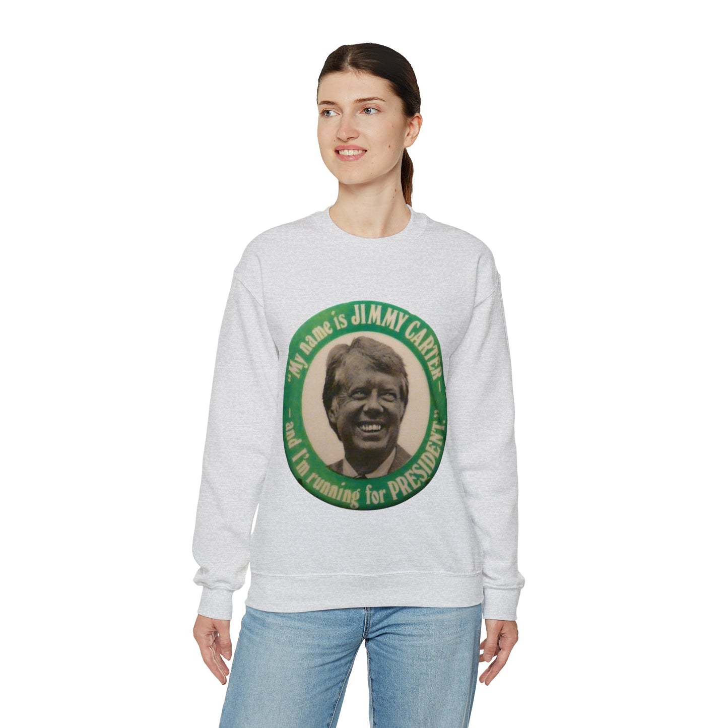 My Name is Jimmy Carter and I am Running for President Crewneck Sweatshirt - One Small Step History