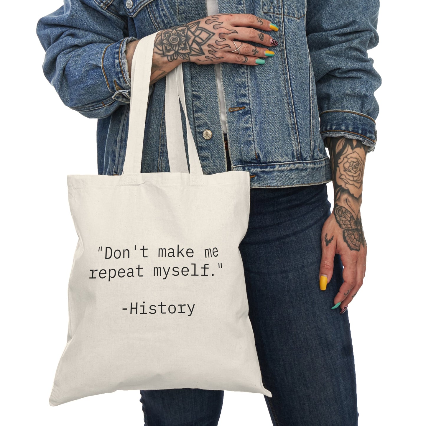 Natural Tote Bag - One Small Step History