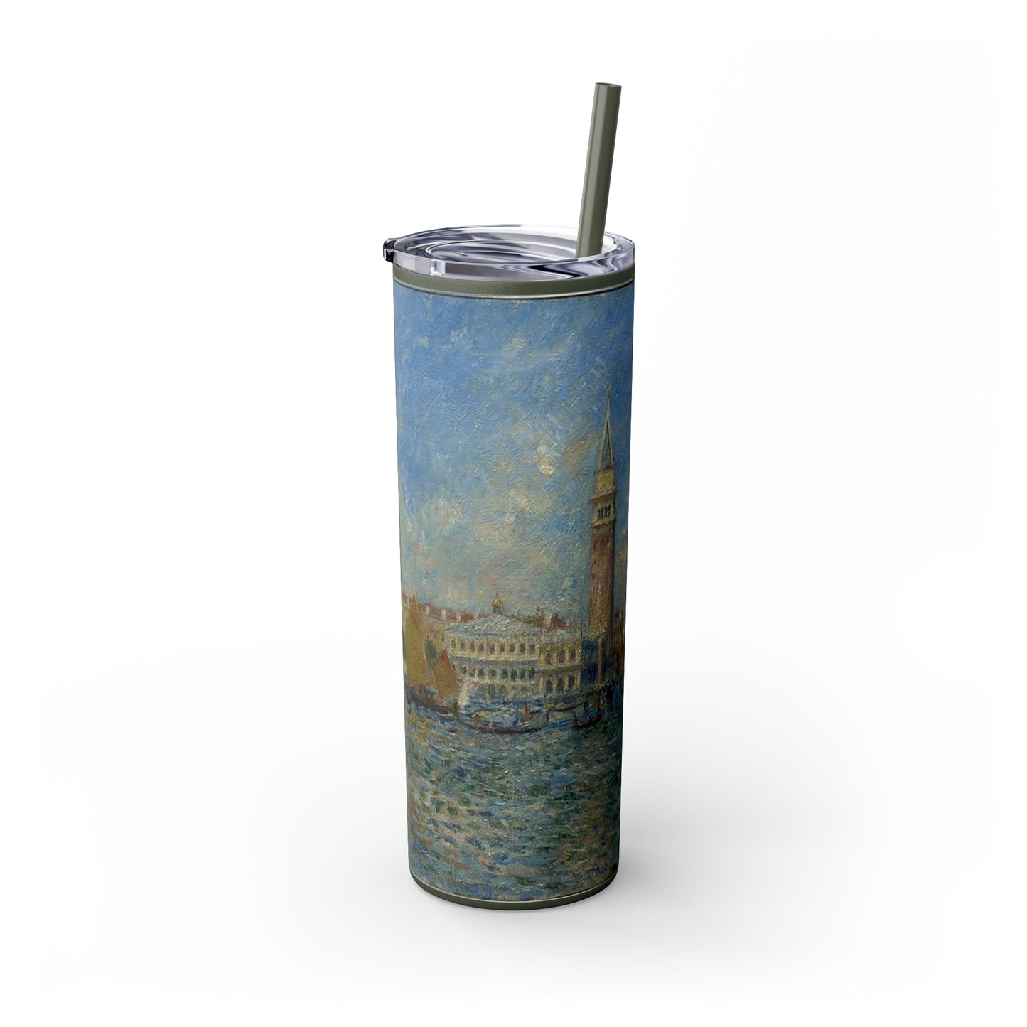 Skinny Tumbler with Straw, 20oz - One Small Step History