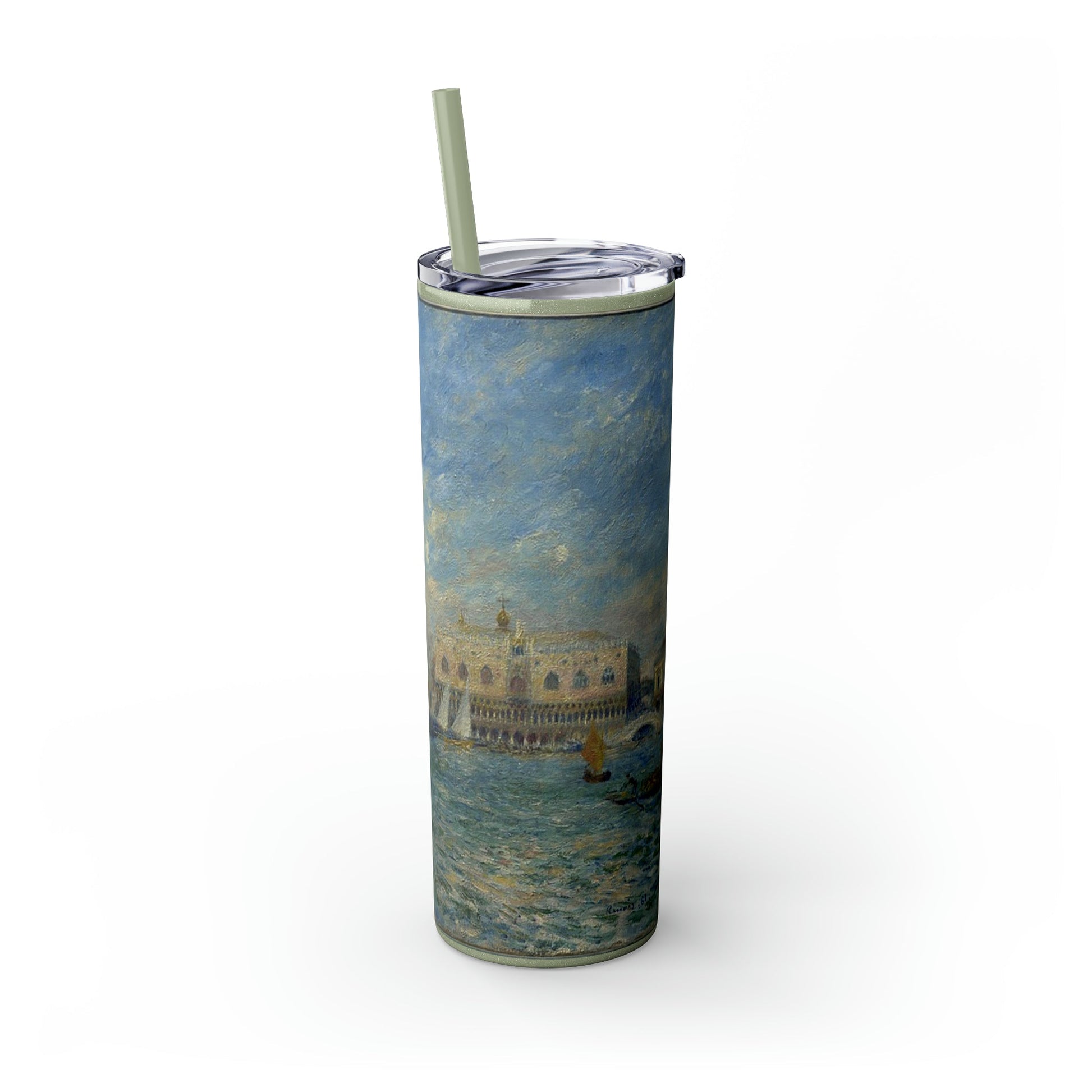 Skinny Tumbler with Straw, 20oz - One Small Step History