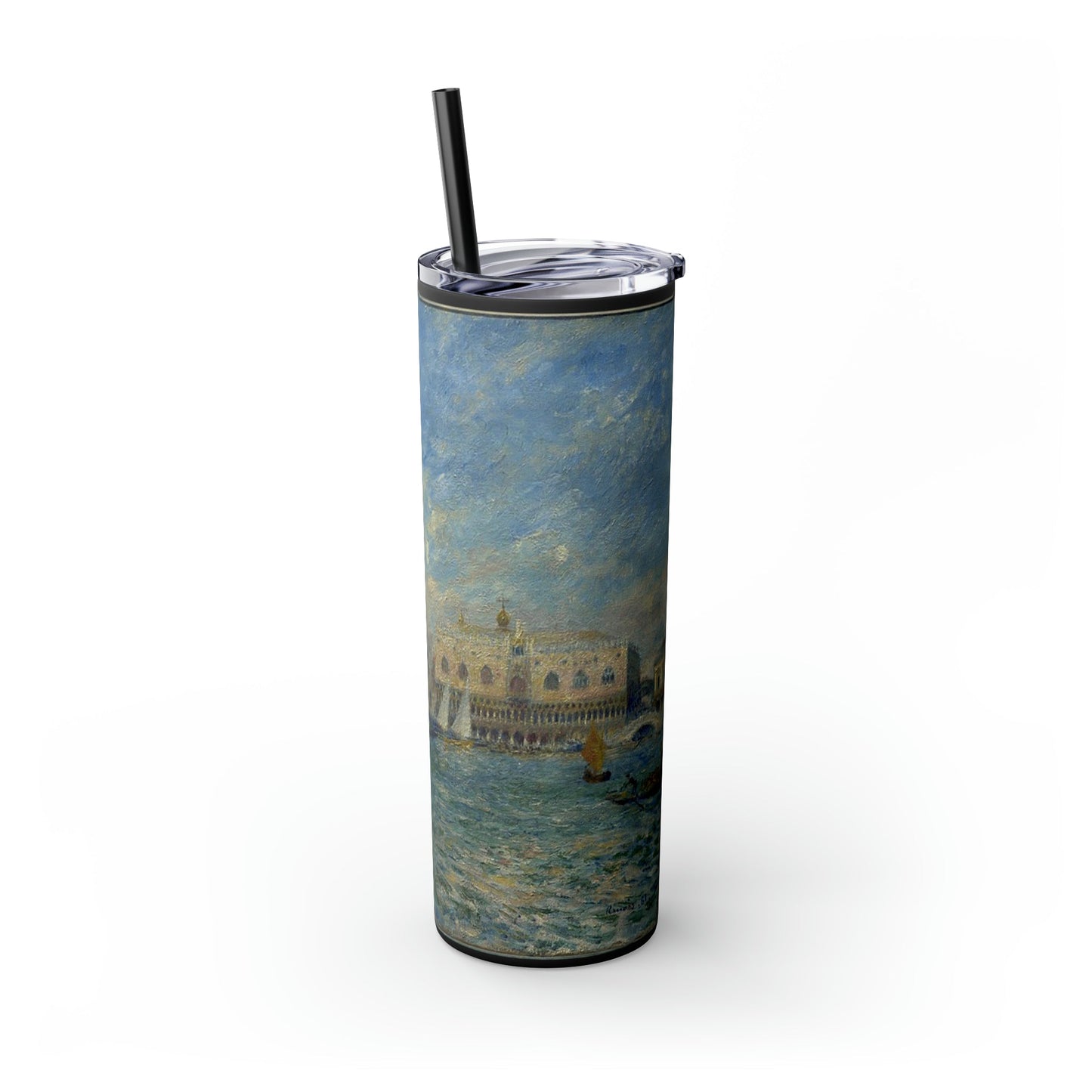 Skinny Tumbler with Straw, 20oz - One Small Step History