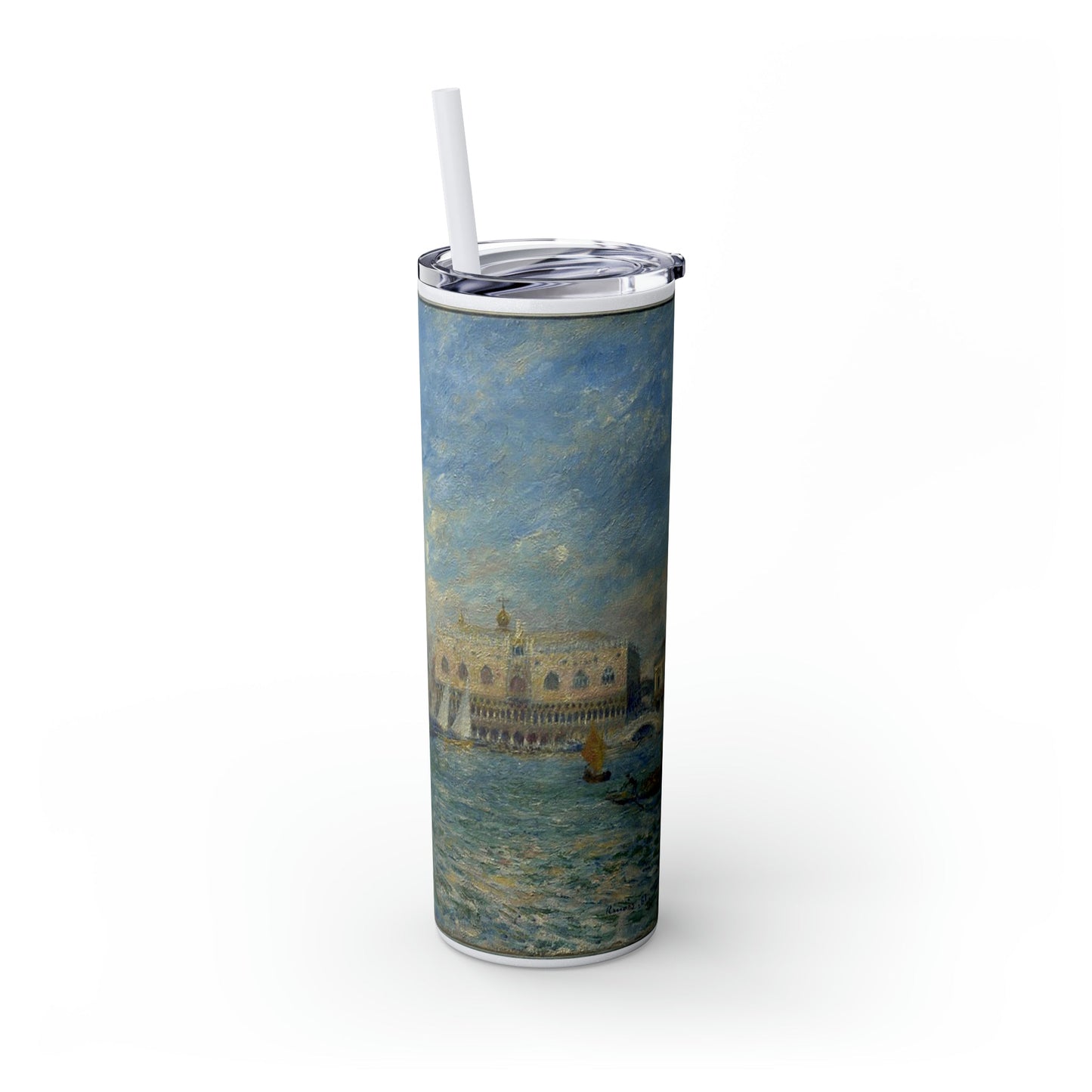 Skinny Tumbler with Straw, 20oz - One Small Step History