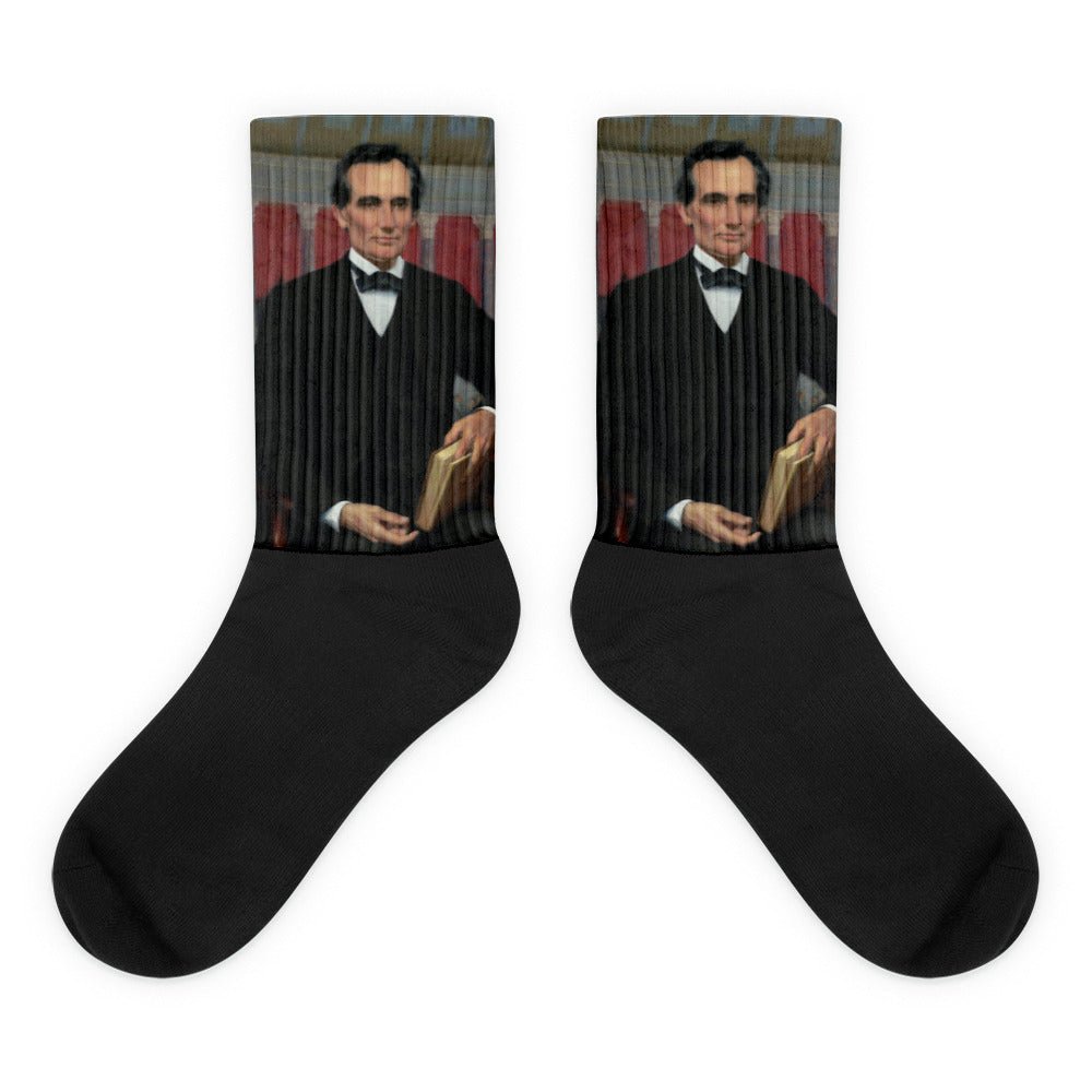 Young Abe Lincoln Socks - One Small Step History